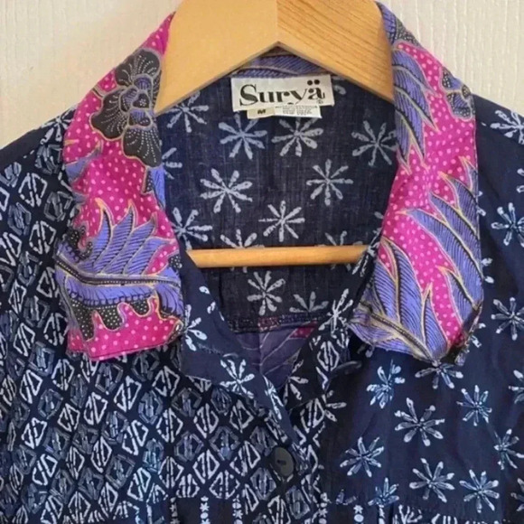 Surya Womens Vintage Patchwork Beaded Light Jacket - Picture 2 of 6